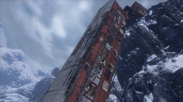 uncharted-2-train-wreck-hanging-snow-mountain