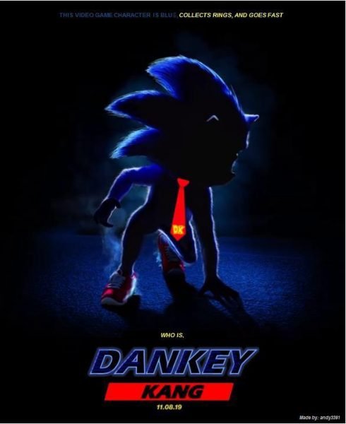 sonic movie poster dankey