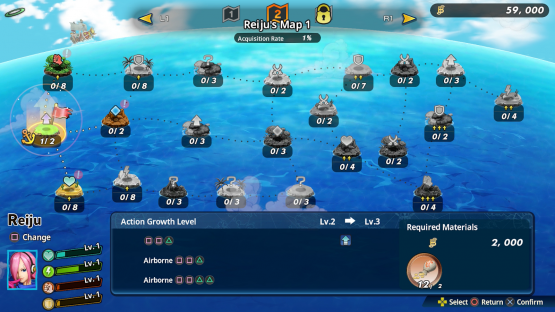 one piece pirate warriors 4 growth map