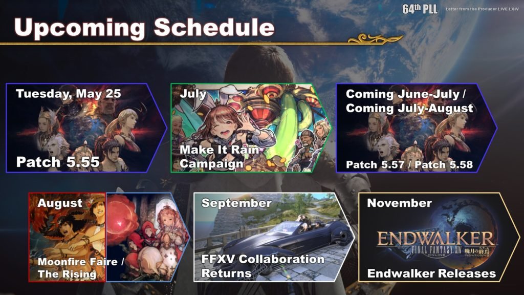 Final Fantasy XIV upcoming schedule