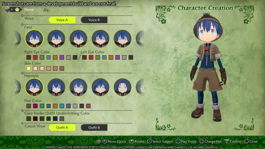 Made in Abyss Binary Star Falling into Darkness character creator