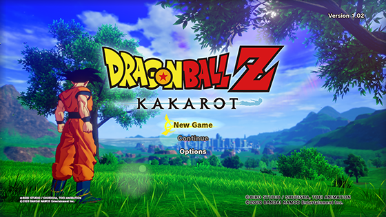 dragon ball z kakarot review title screen
