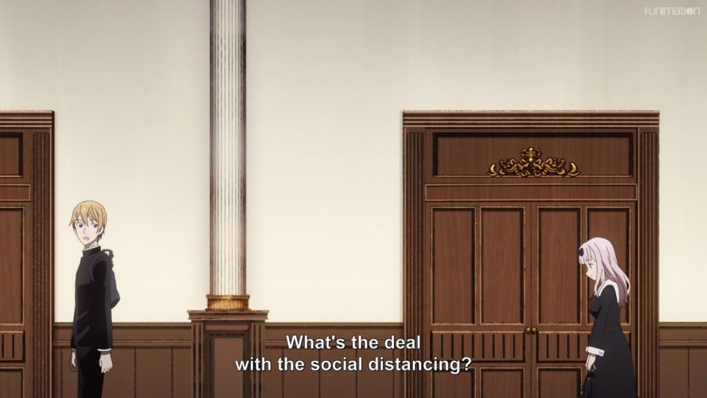 Kaguya-sama original social distancing line