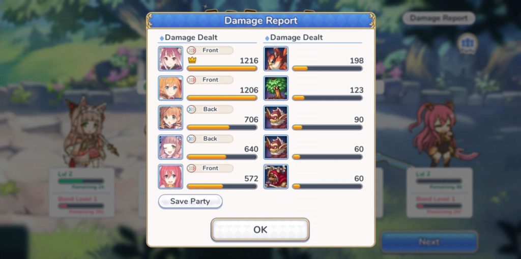 Princess Connect! Re: Dive damage report