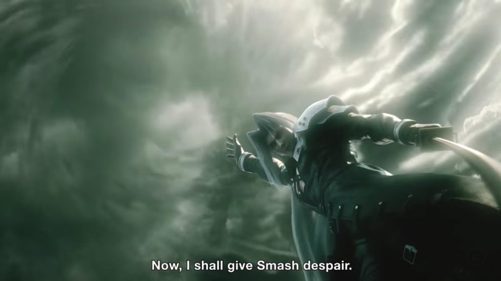 Sephiroth giving Smash despair.