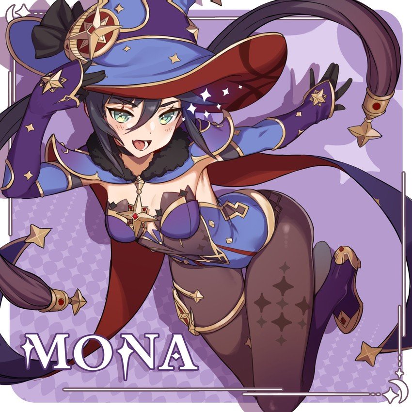 Mona from Genshin Impact in tights