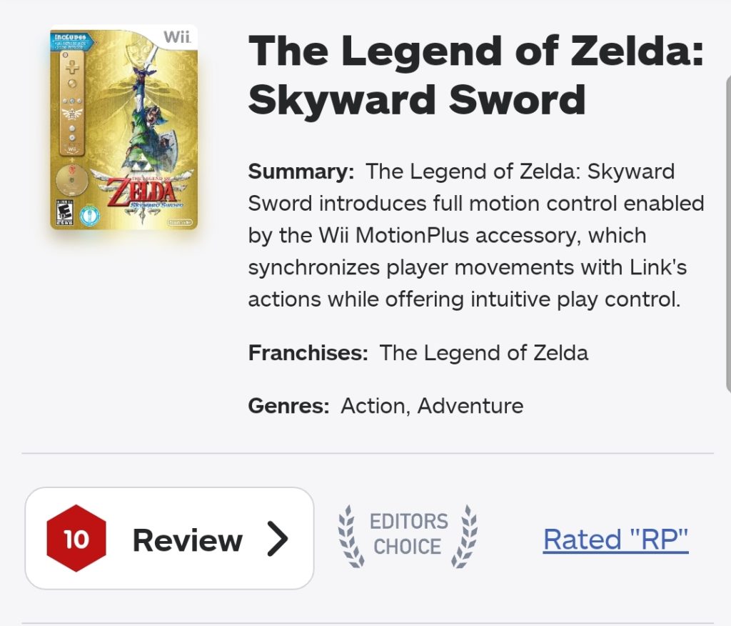 Skyward Sword review