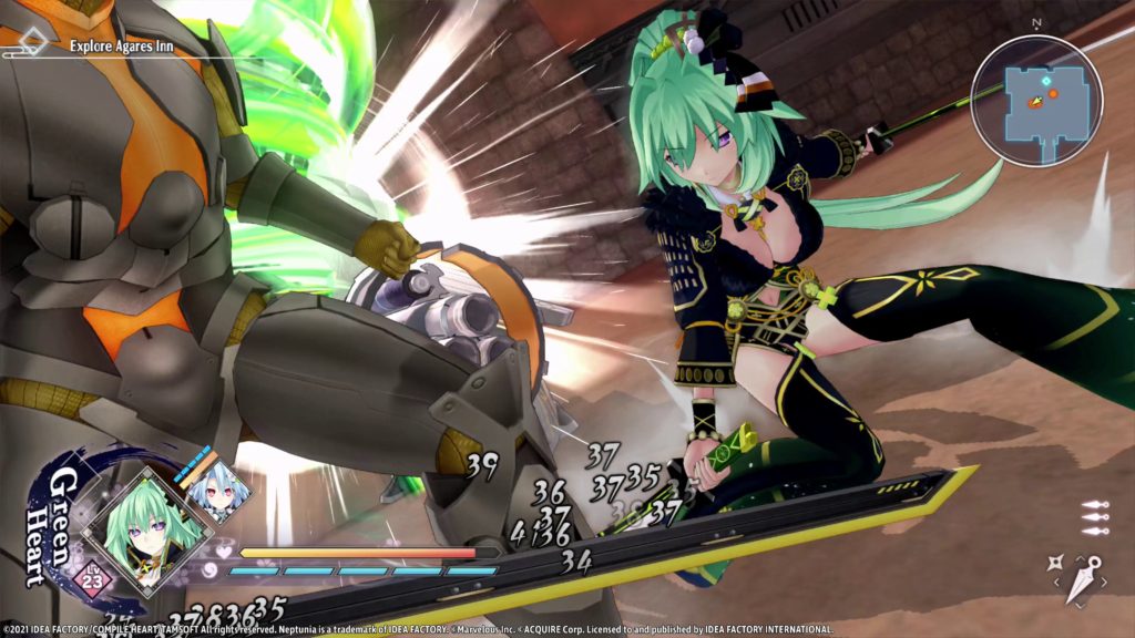 Neptunia x Senran Kagura Green Heart screenshot