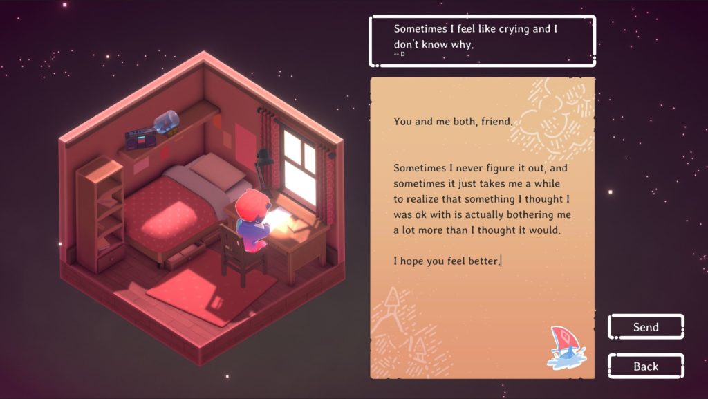 Mental health and games: Kind words