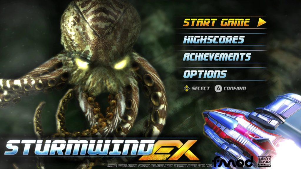 Sturmwind EX title screen