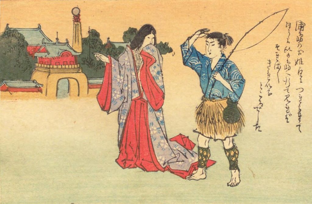 Illustration of Urashime Taro, the first isekai story in Japan
