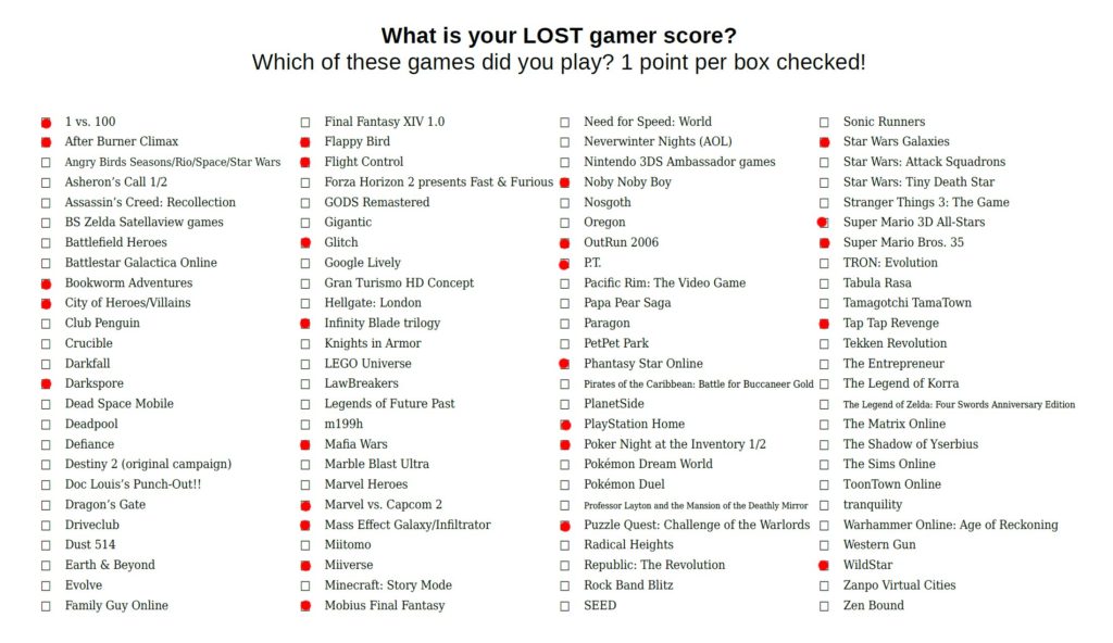 Lost gamer score