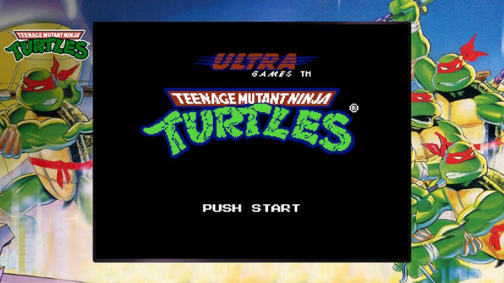 Teenage Mutant Ninja Turtles for NES - title screen