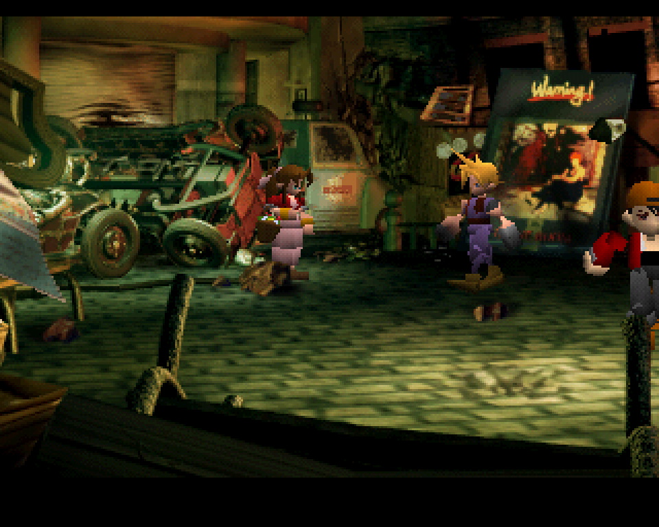 Final Fantasy VII for PS1 - Cloud meets Aerith