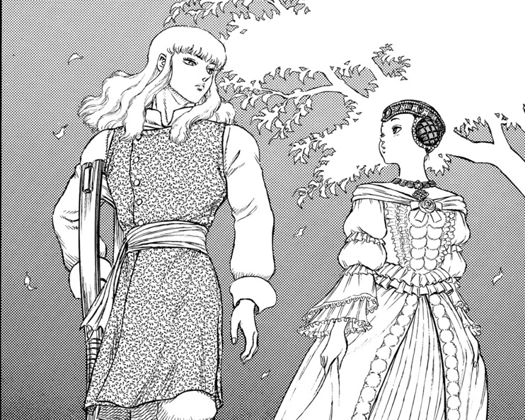 Berserk volume 6 Griffin talking with the princess