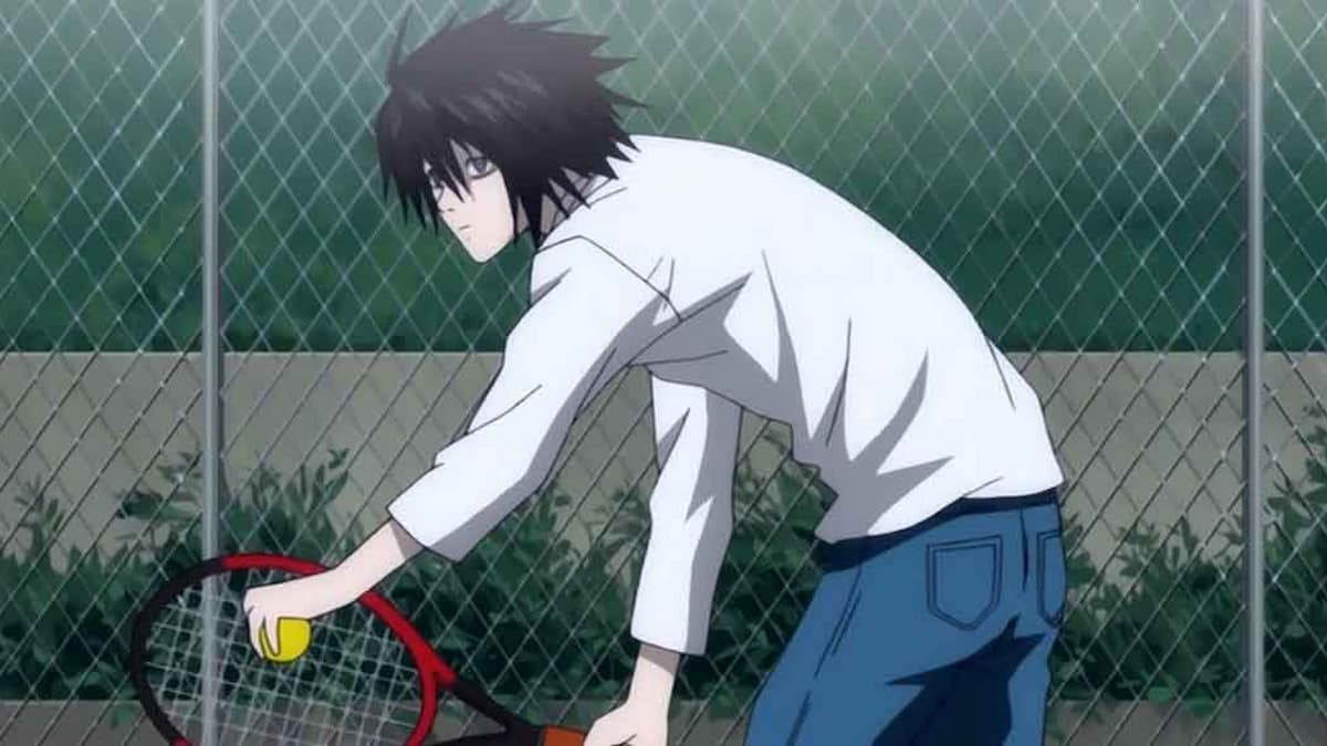 L Playing tennis