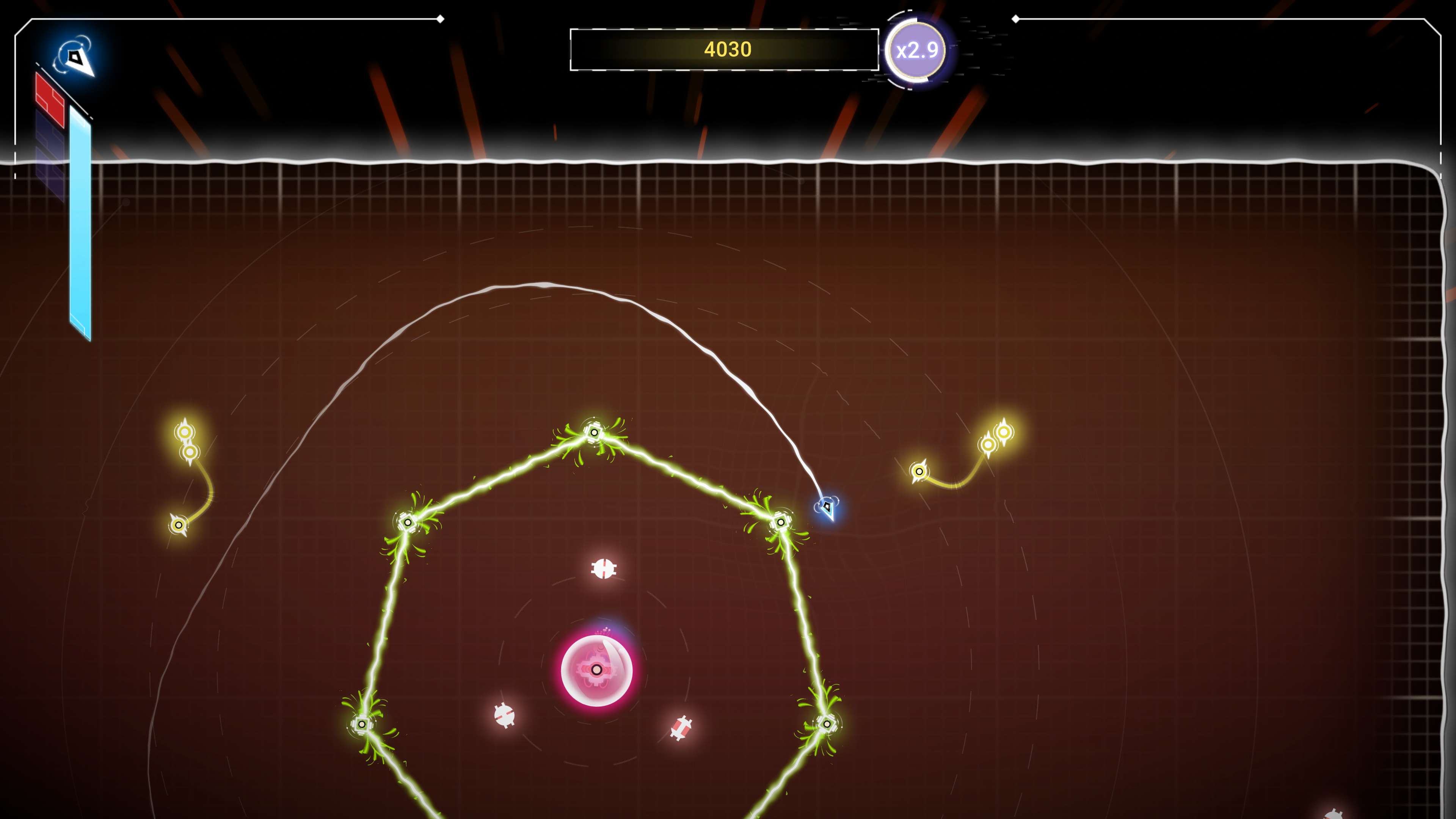 Quantum: Recharged screengrab, featuring new enemies and obstacles.