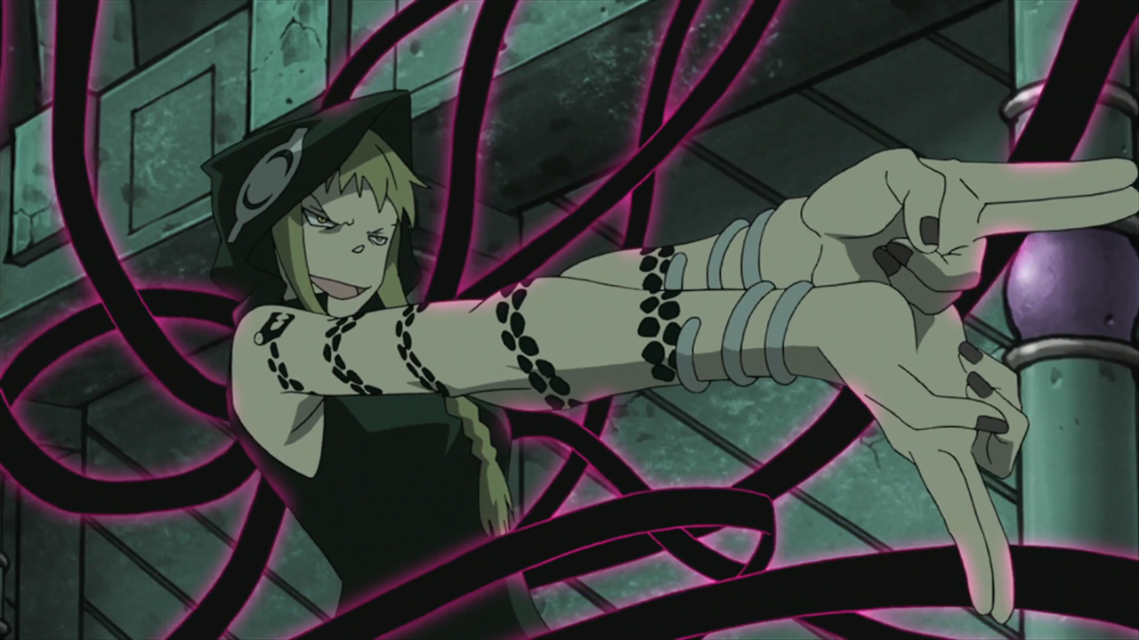 Medusa from Soul Eater - preparing an attack with vectors